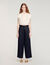 Satin-effect wide-leg trousers