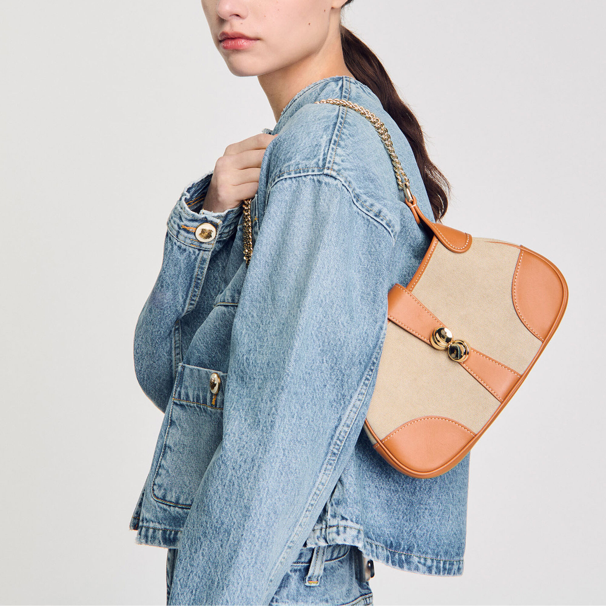 Janet canvas and leather bag