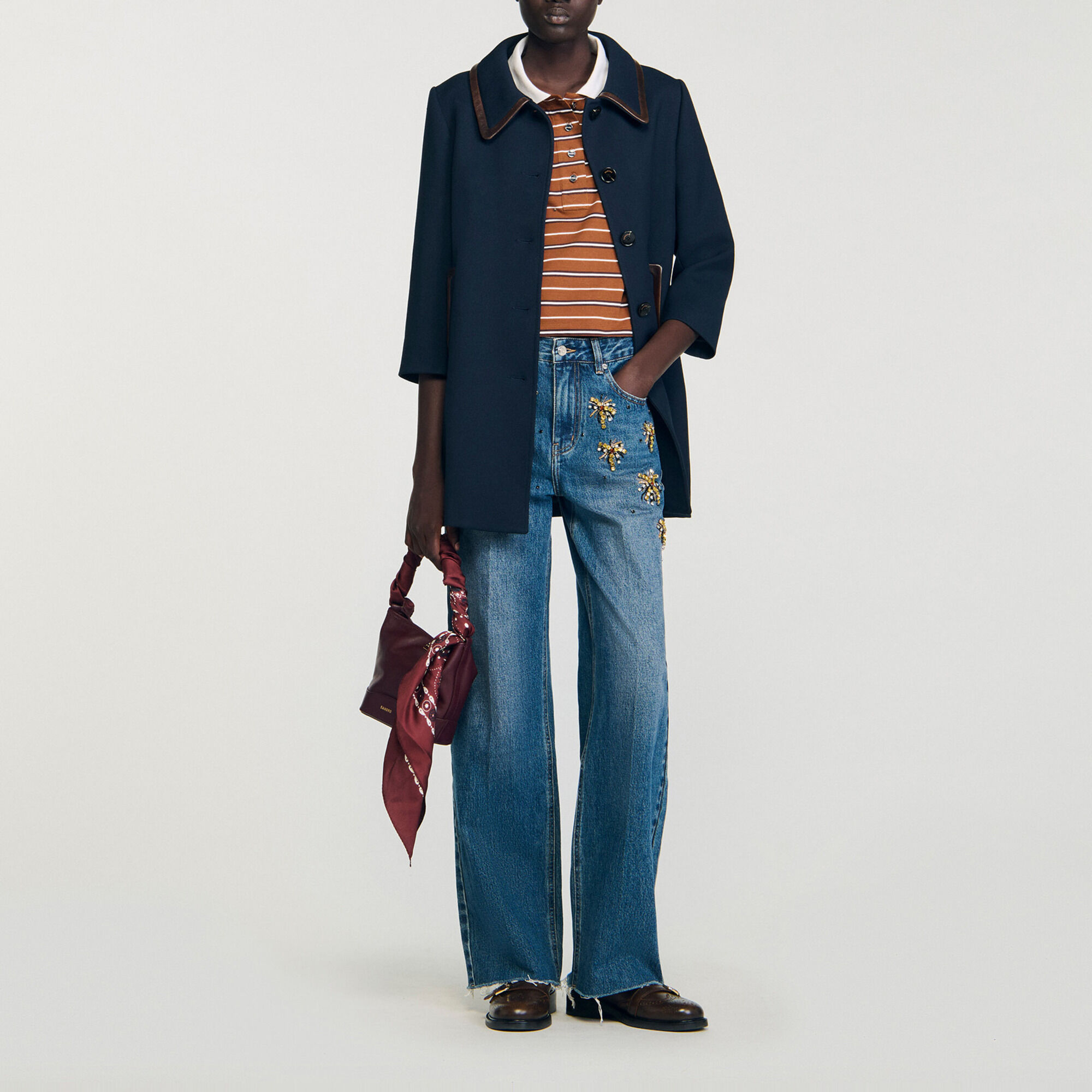 Rhinestone jeans - Women | Sandro