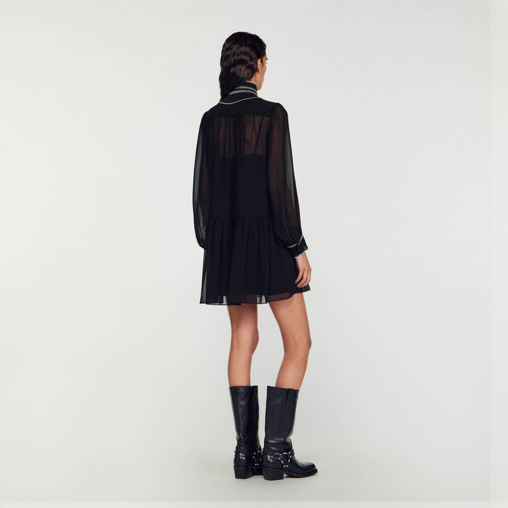 Billowy chiffon dress