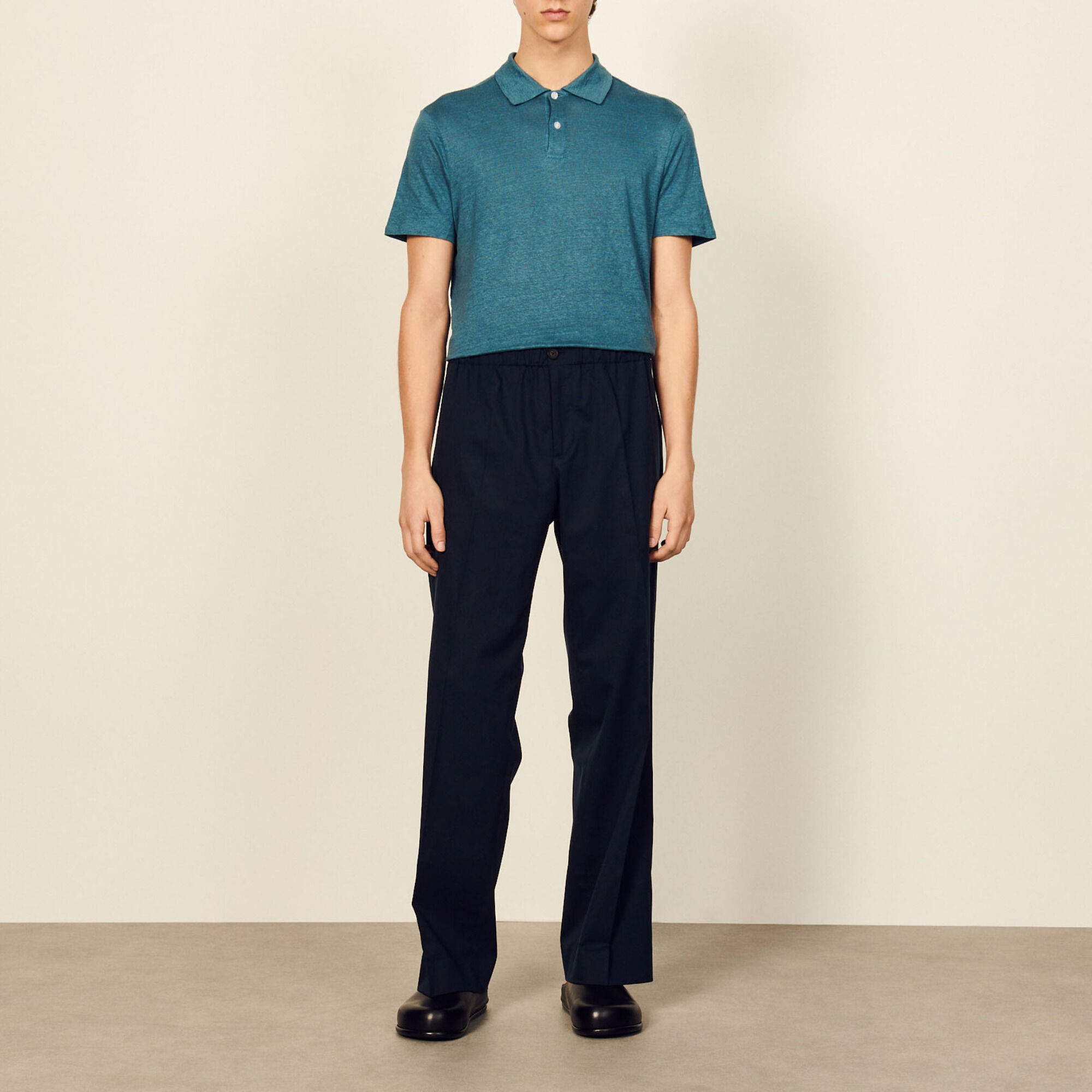 Wide-leg trousers in organic cotton