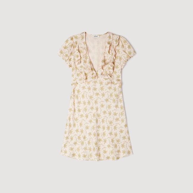 Floral print short dress