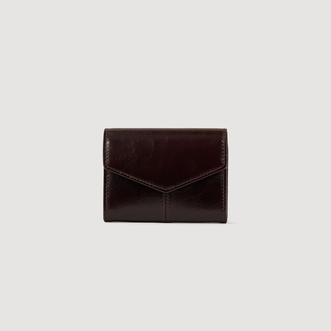 Glazed leather wallet