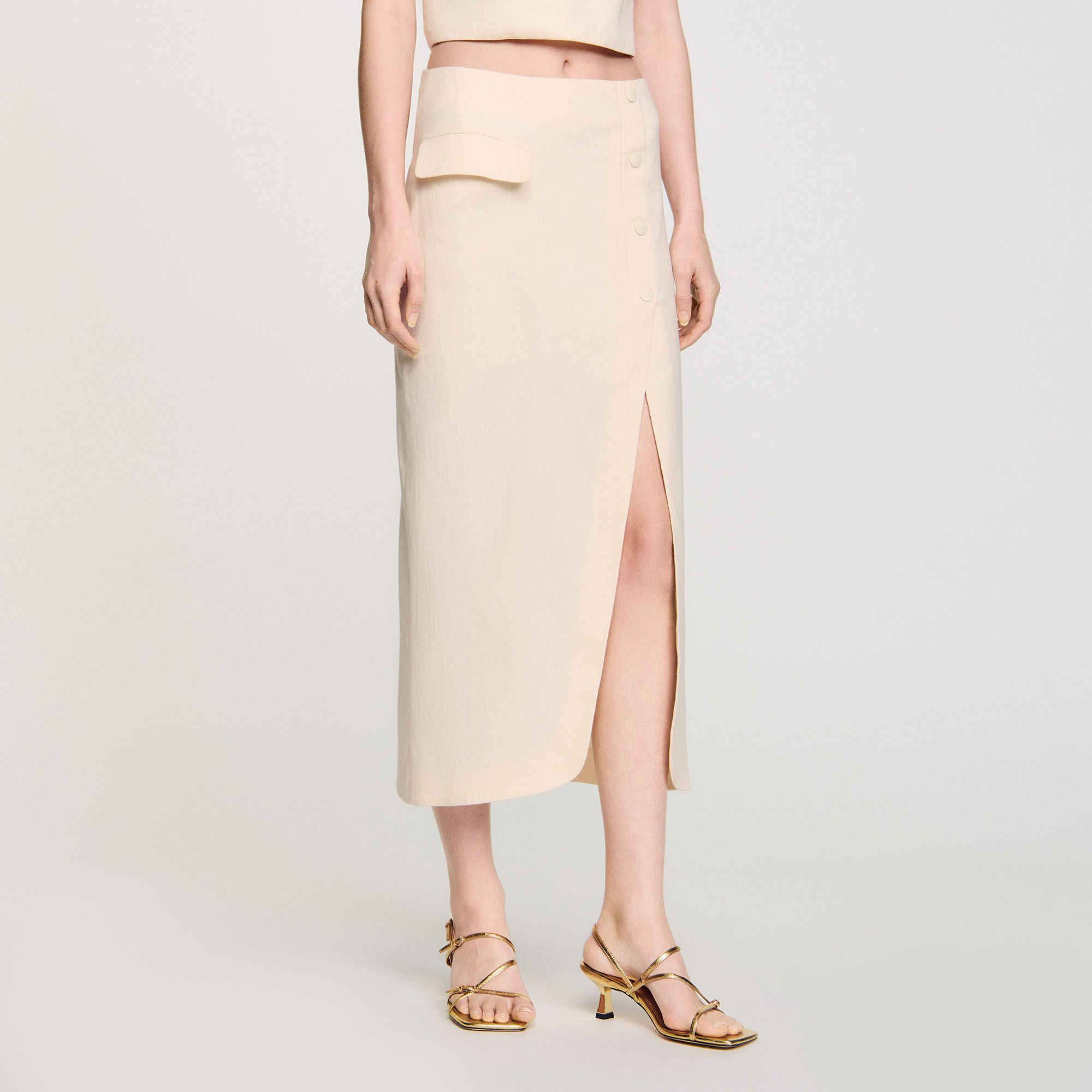Long slit skirt
