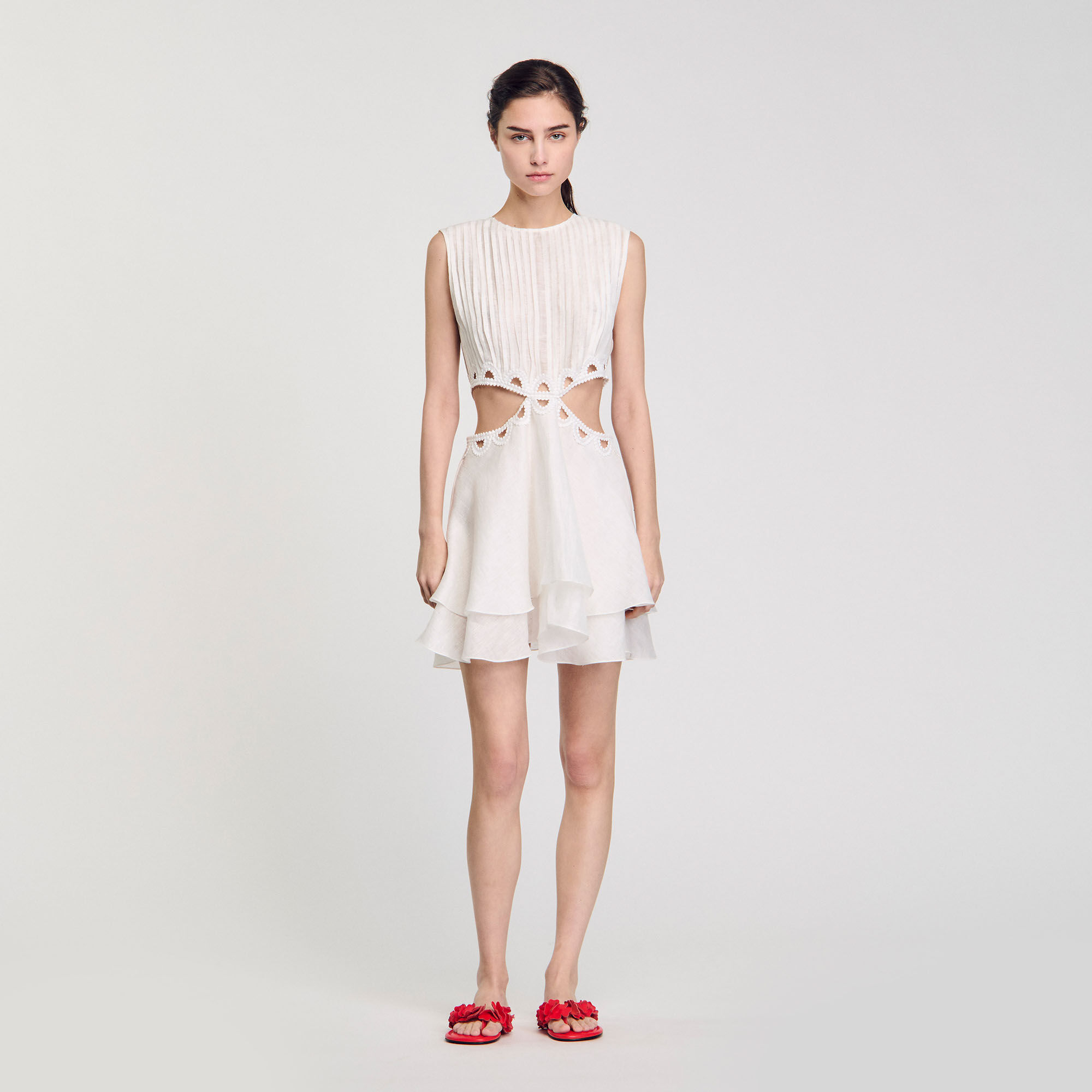 Short dress with cutouts