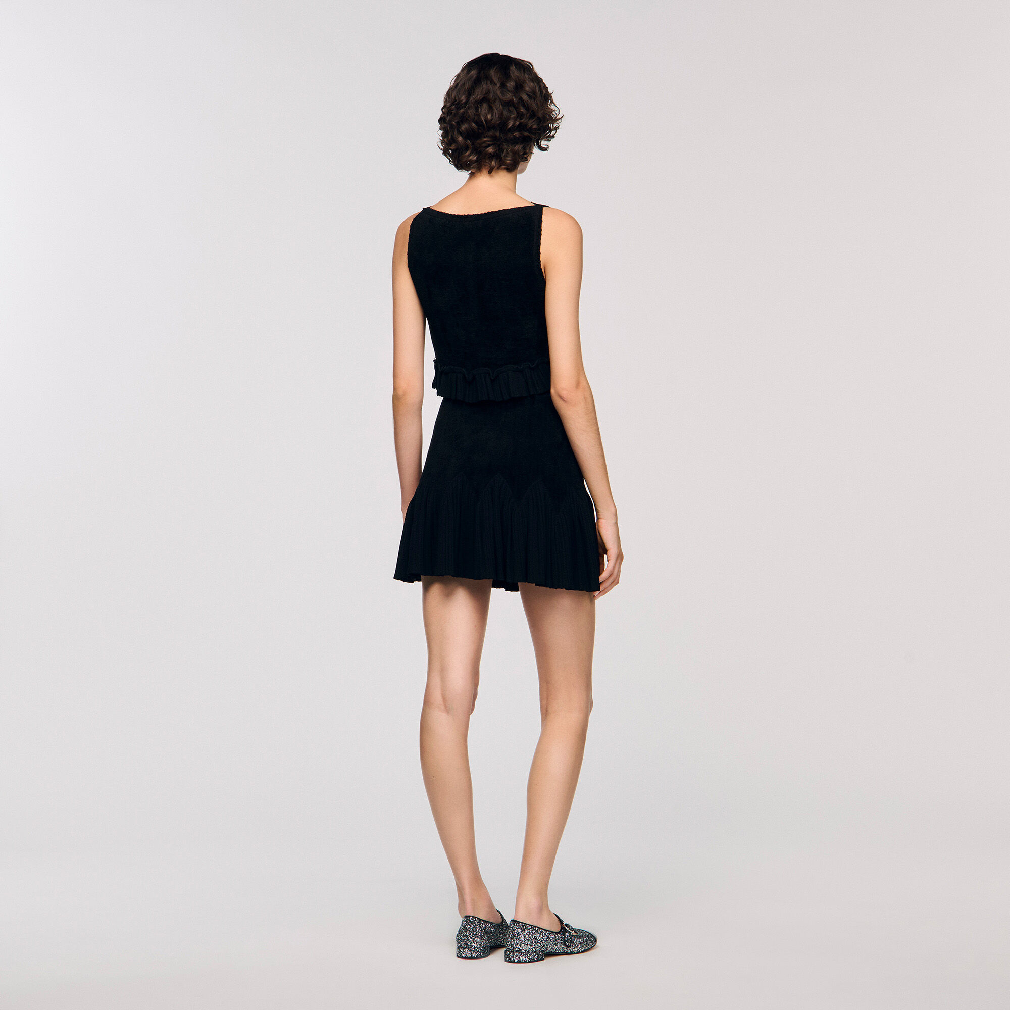 Short two-tone skirt