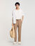 Elasticated straight-leg trousers