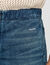 Elasticated denim shorts