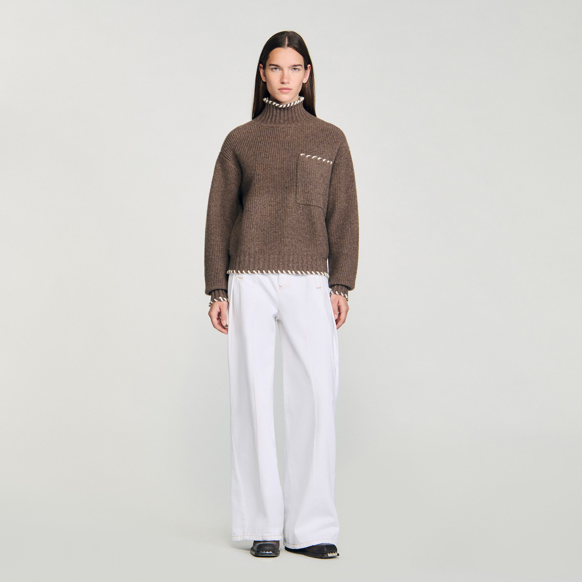 Oversized turtleneck jumper
