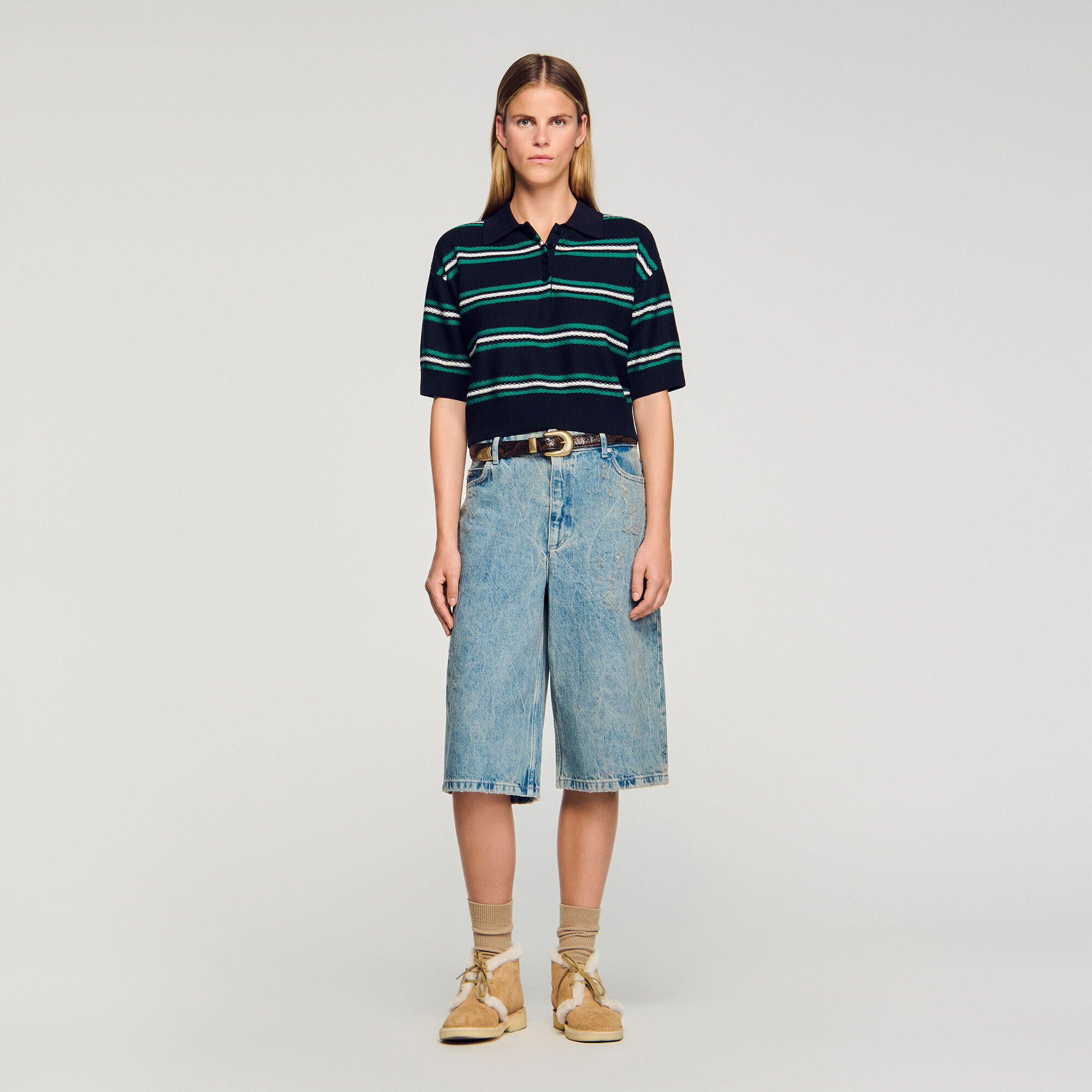 Polo-neck jumper