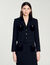 Velvet tweed cropped jacket