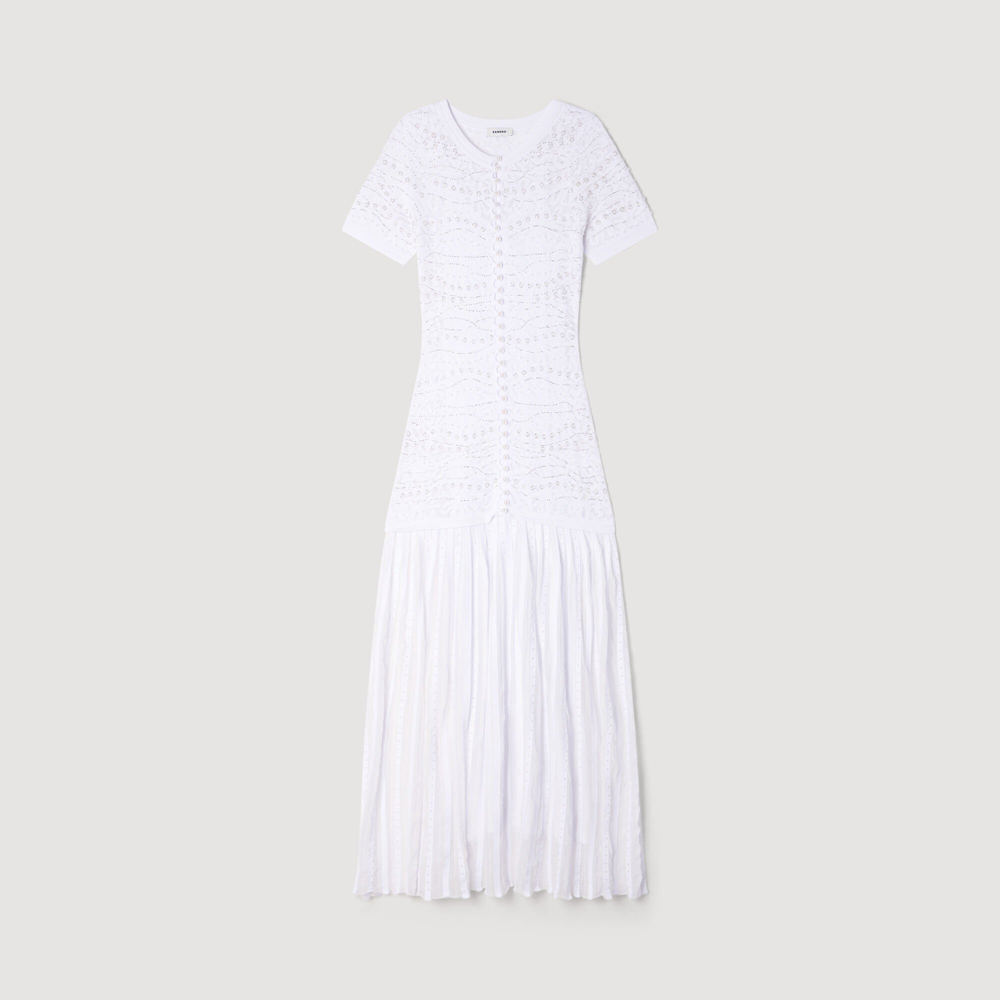 Beaded knit maxi dress