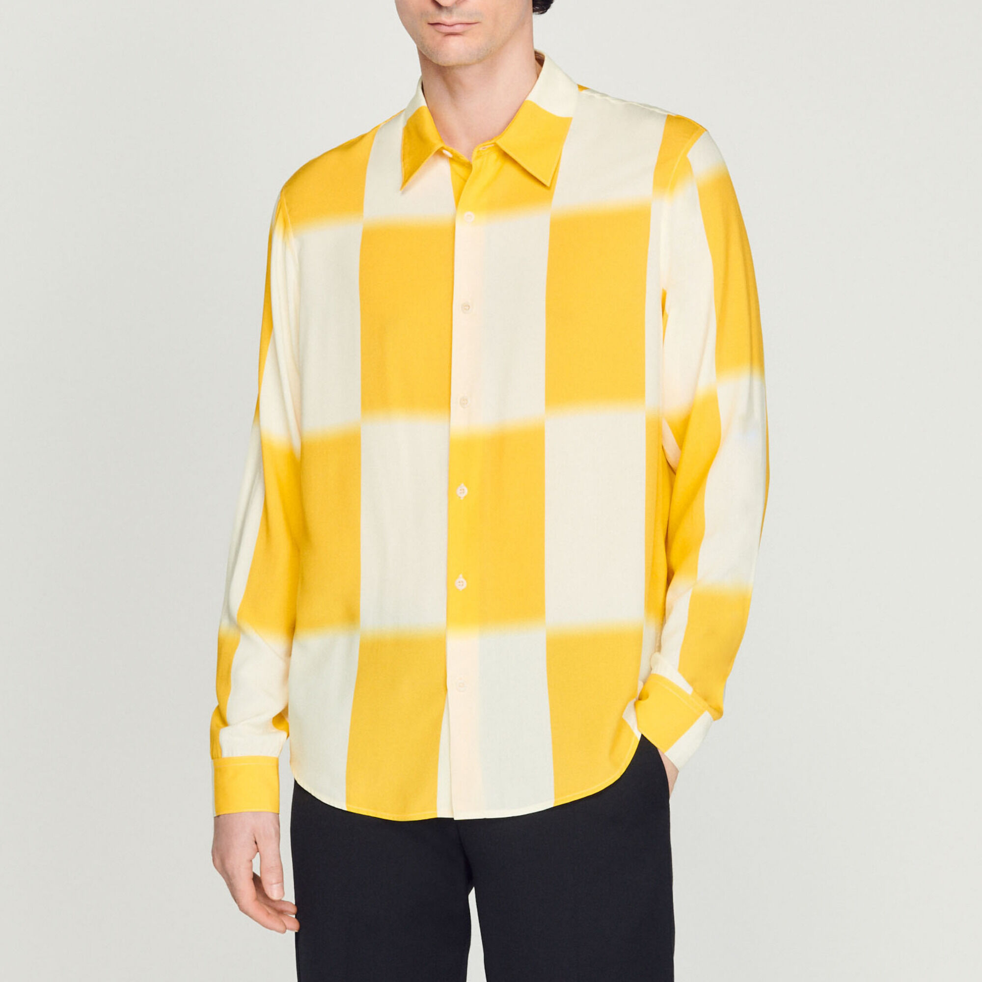 Flowing shirt with check print