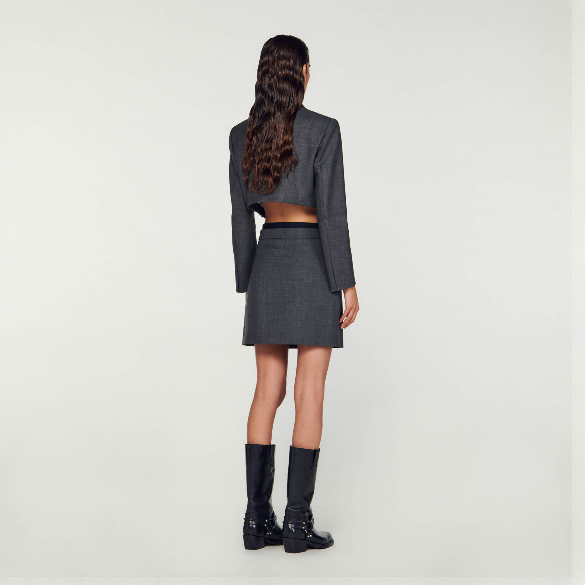 Elasticated mini skirt