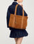 Suede shopping bag