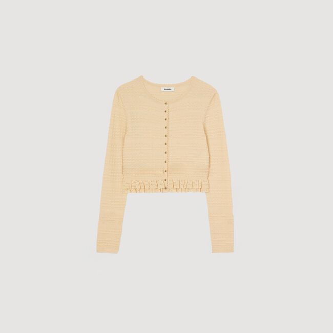 Ruffled cardigan