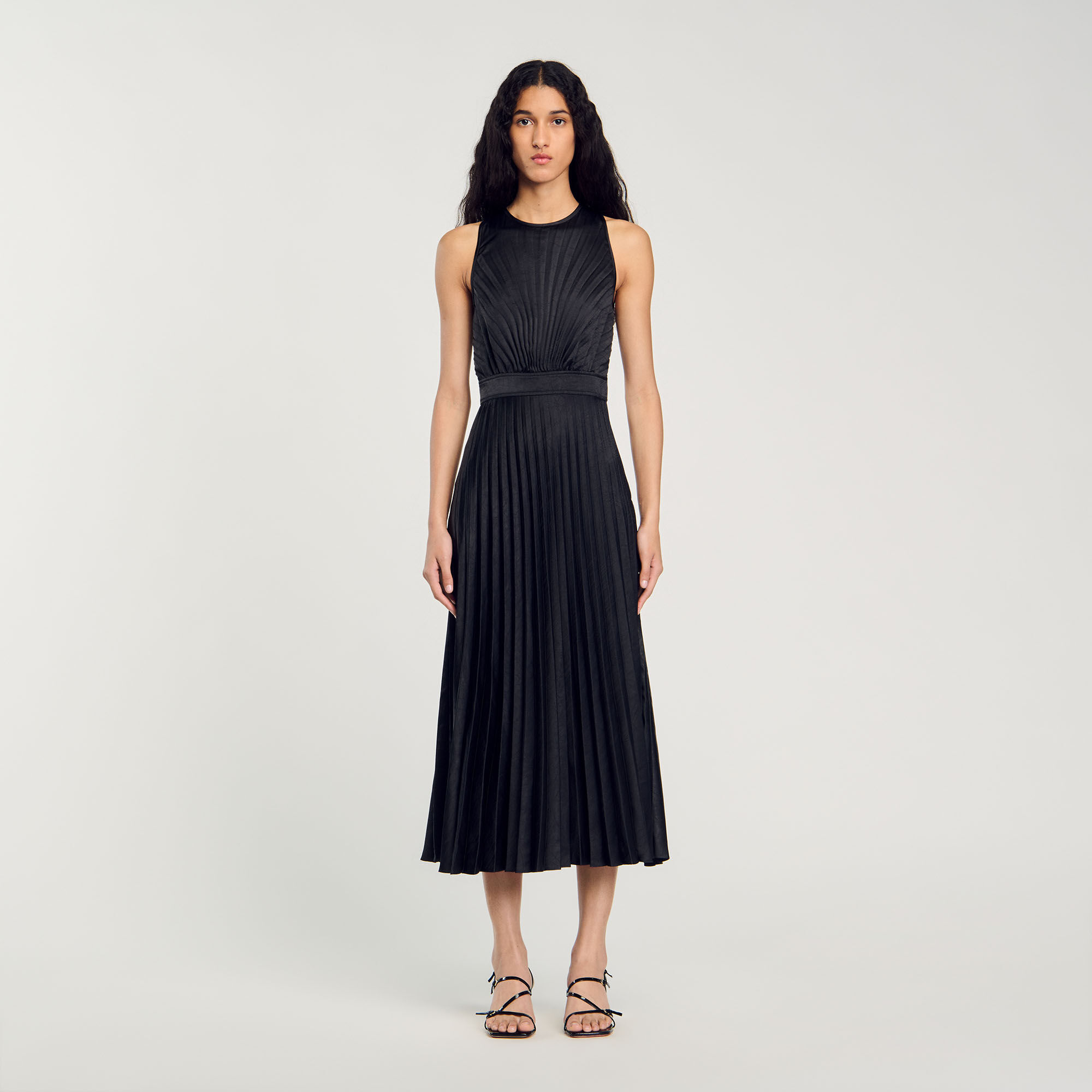 Pleated maxi dress
