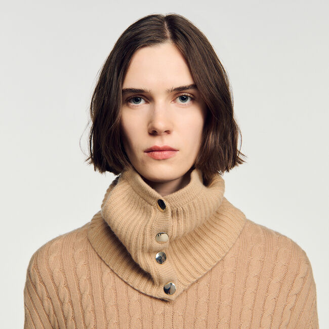 Standing collar with buttons - Women | Sandro