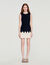 Two-tone short knit dress