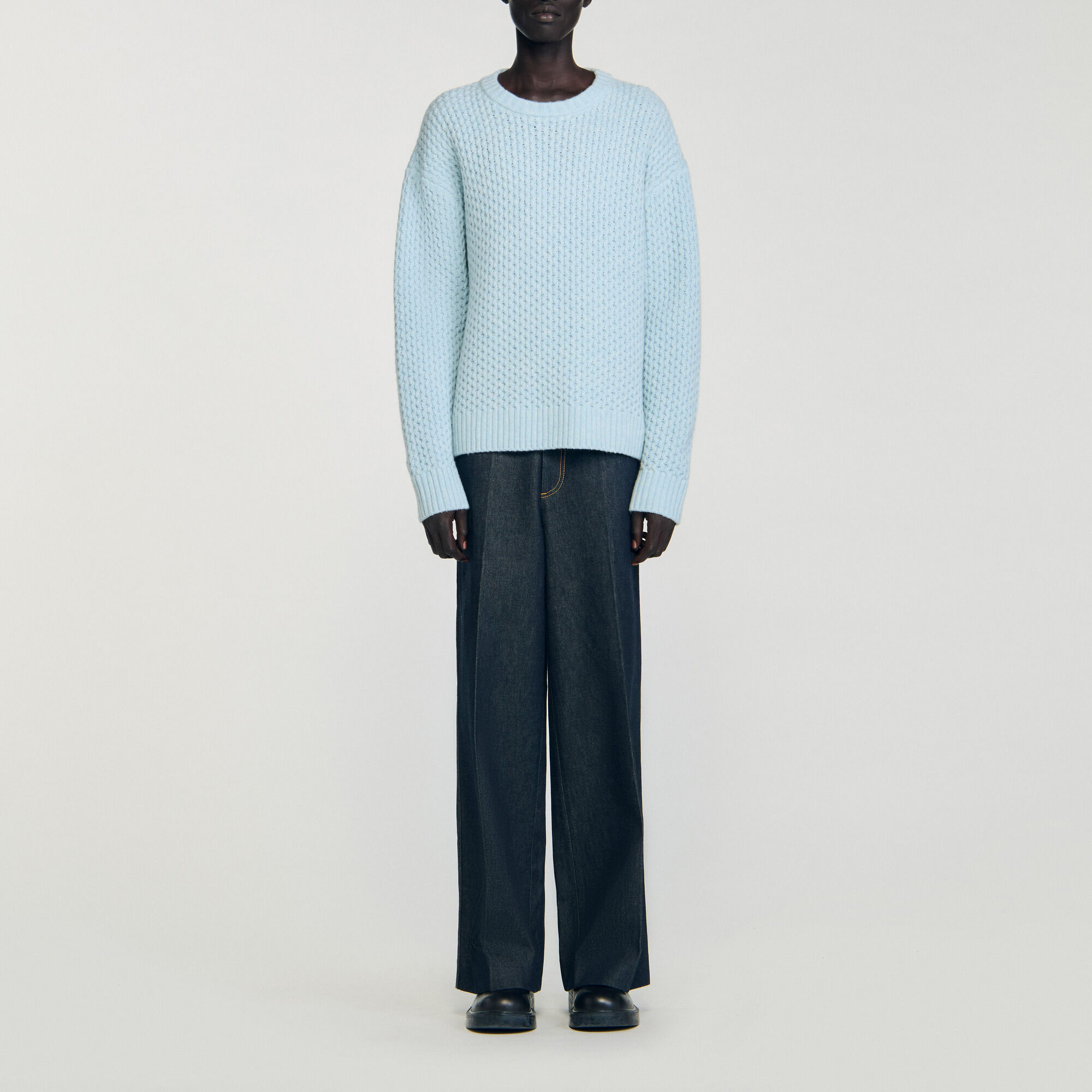 Honeycomb stitch wool jumper - Men | Sandro
