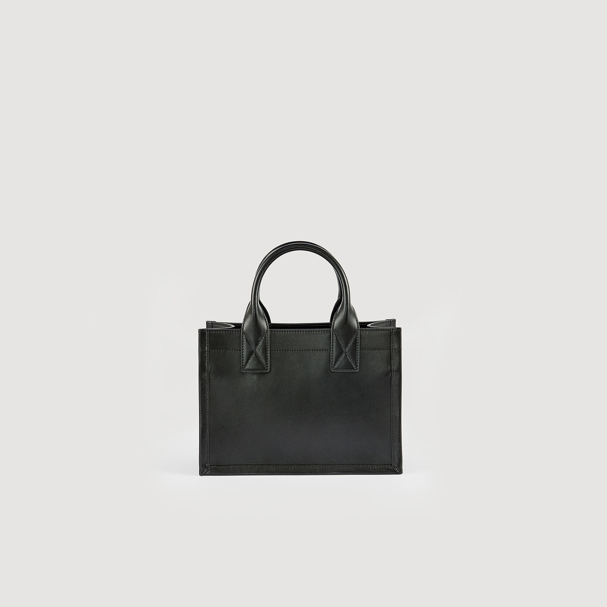 Small tote bag in certified leather