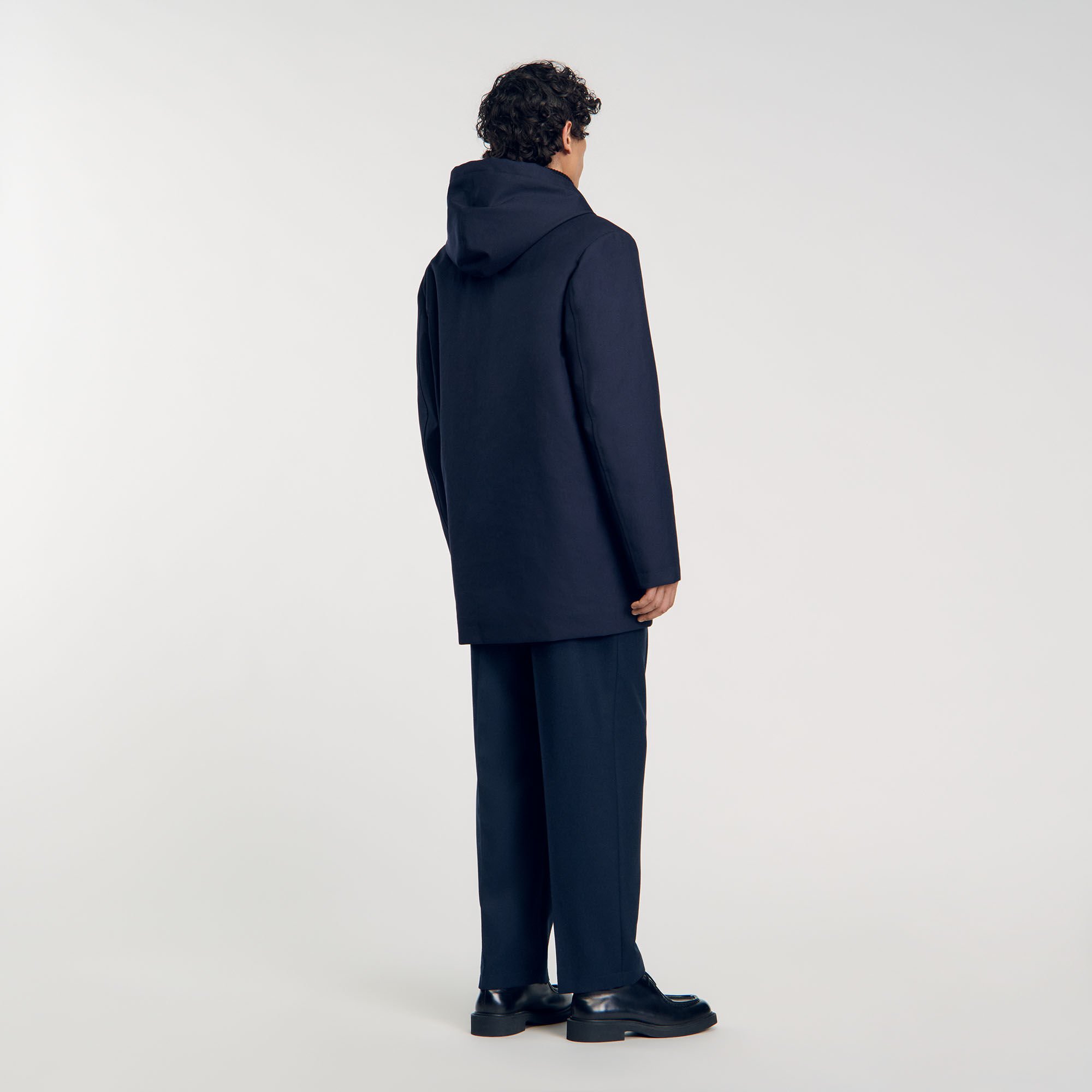 Hooded parka with zip