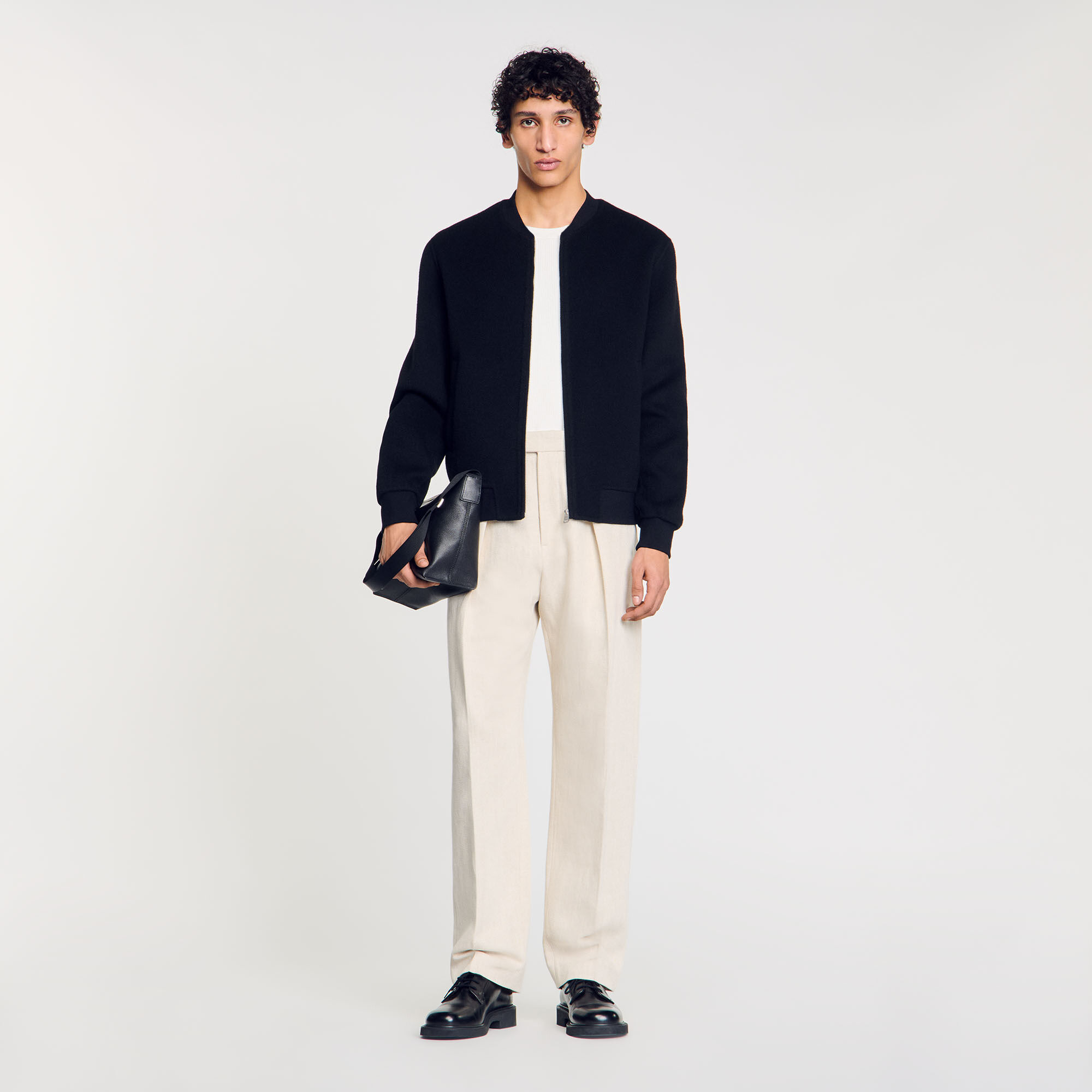 Square cross denim jacket