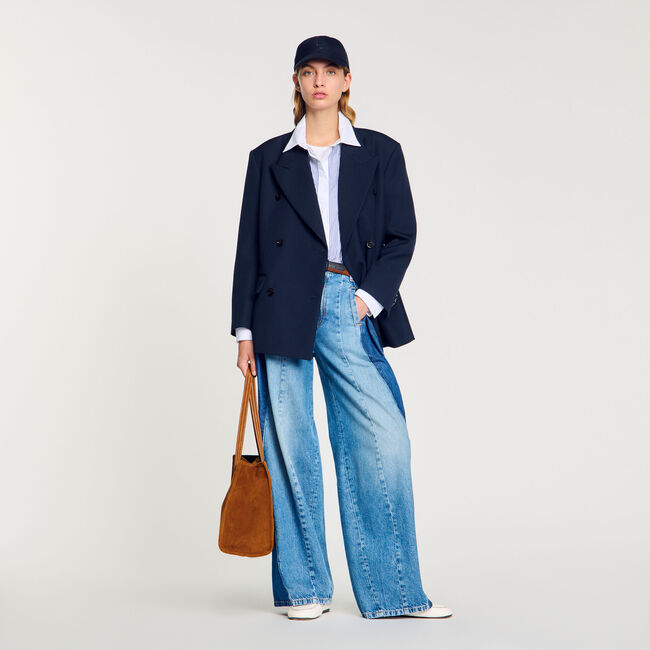 Wool blend suit jacket