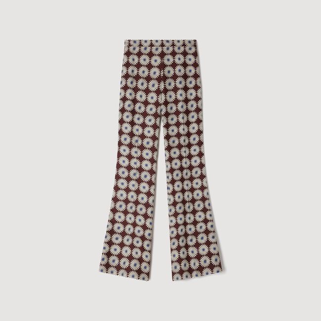 Floral-print floaty trousers