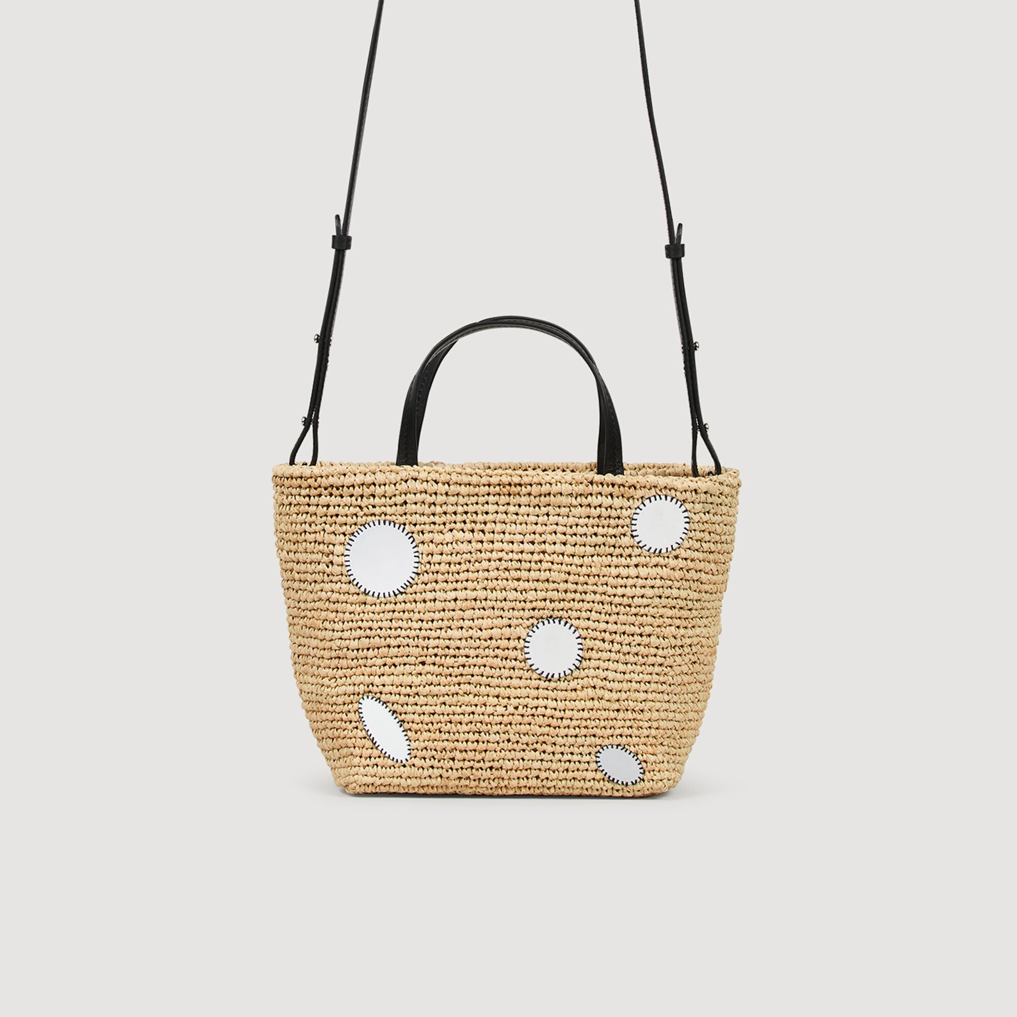 Raffia basket bag
