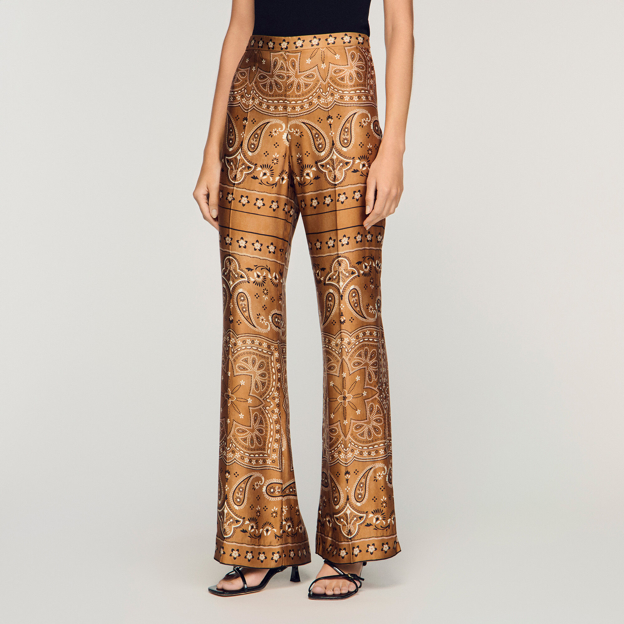 Bandana-print floaty trousers