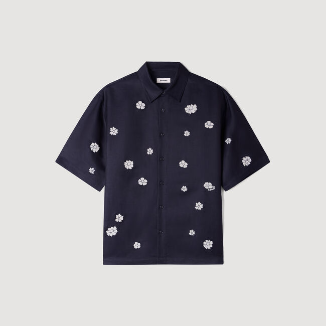 Loose-fit floral shirt