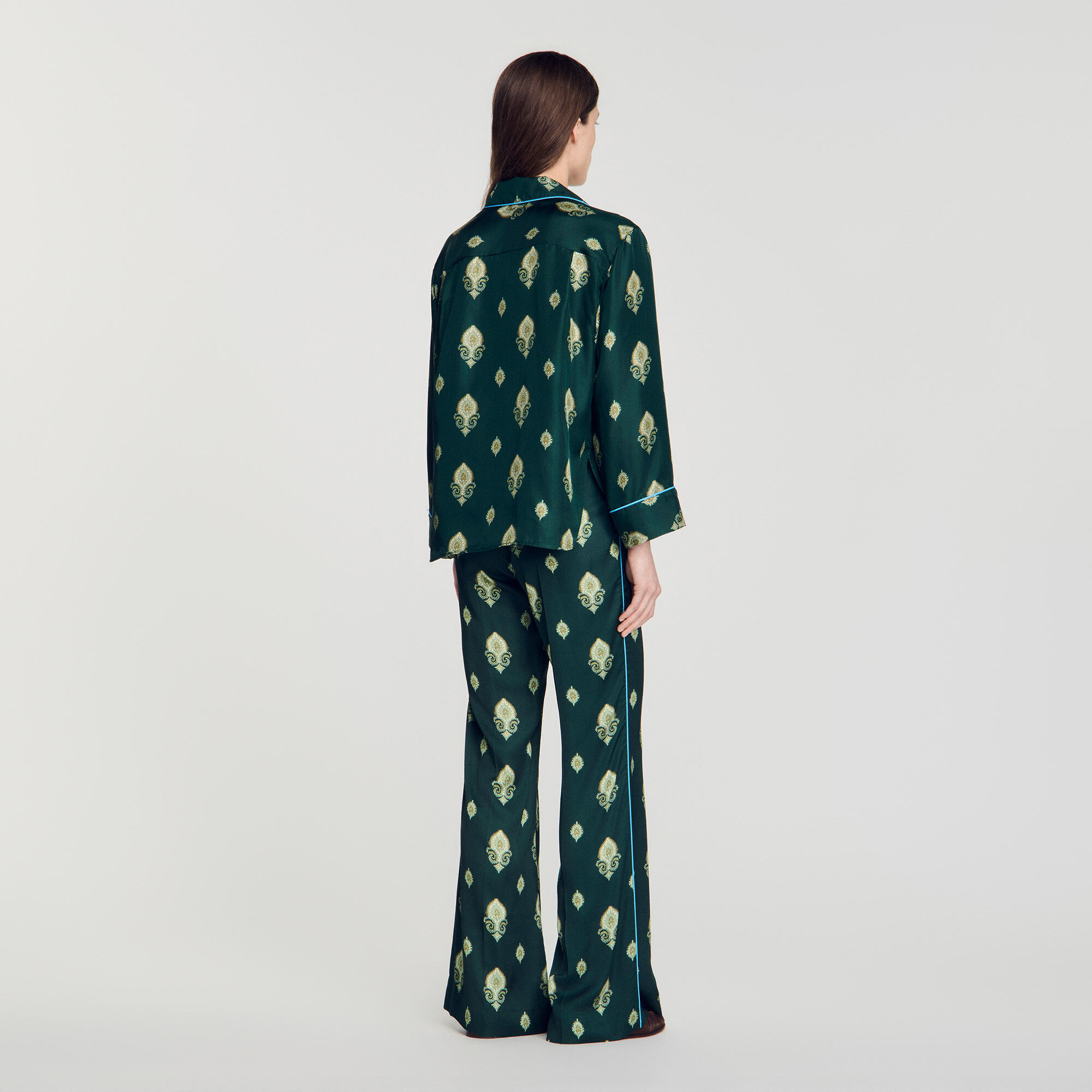 Paisley print pyjama shirt
