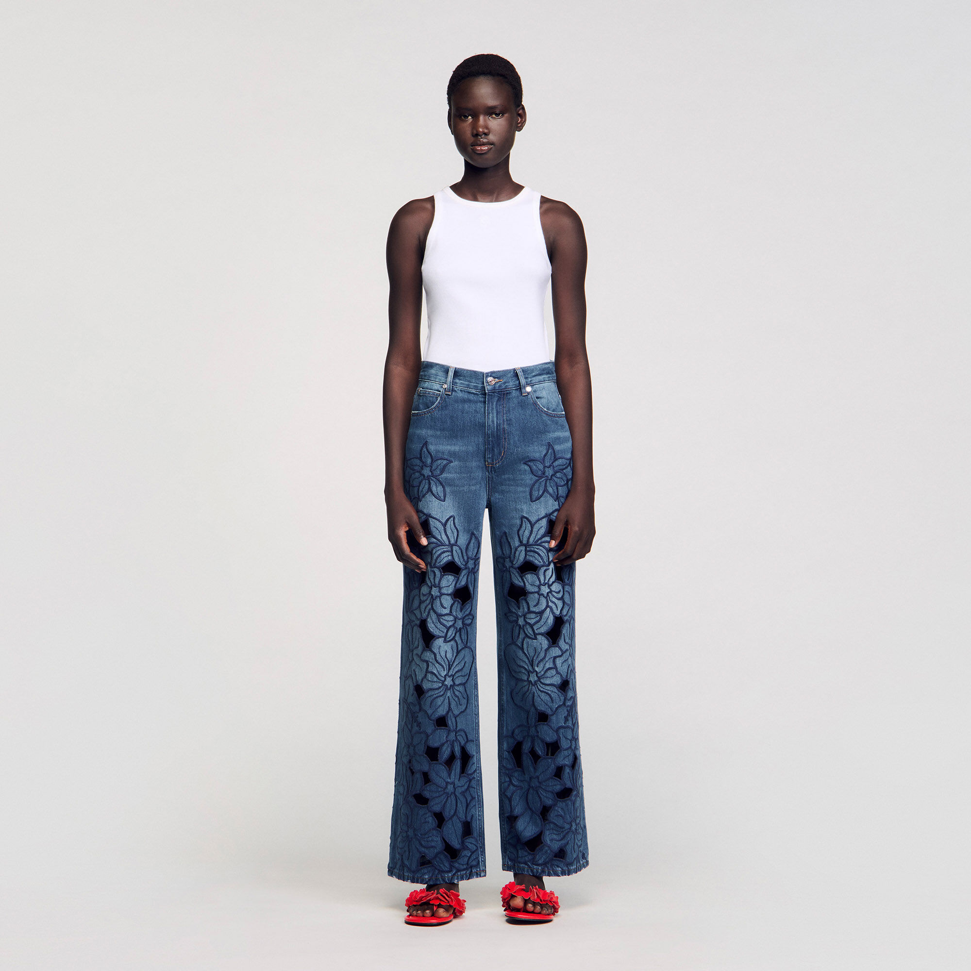 Embroidered jeans