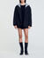 Coat with contrasting hood