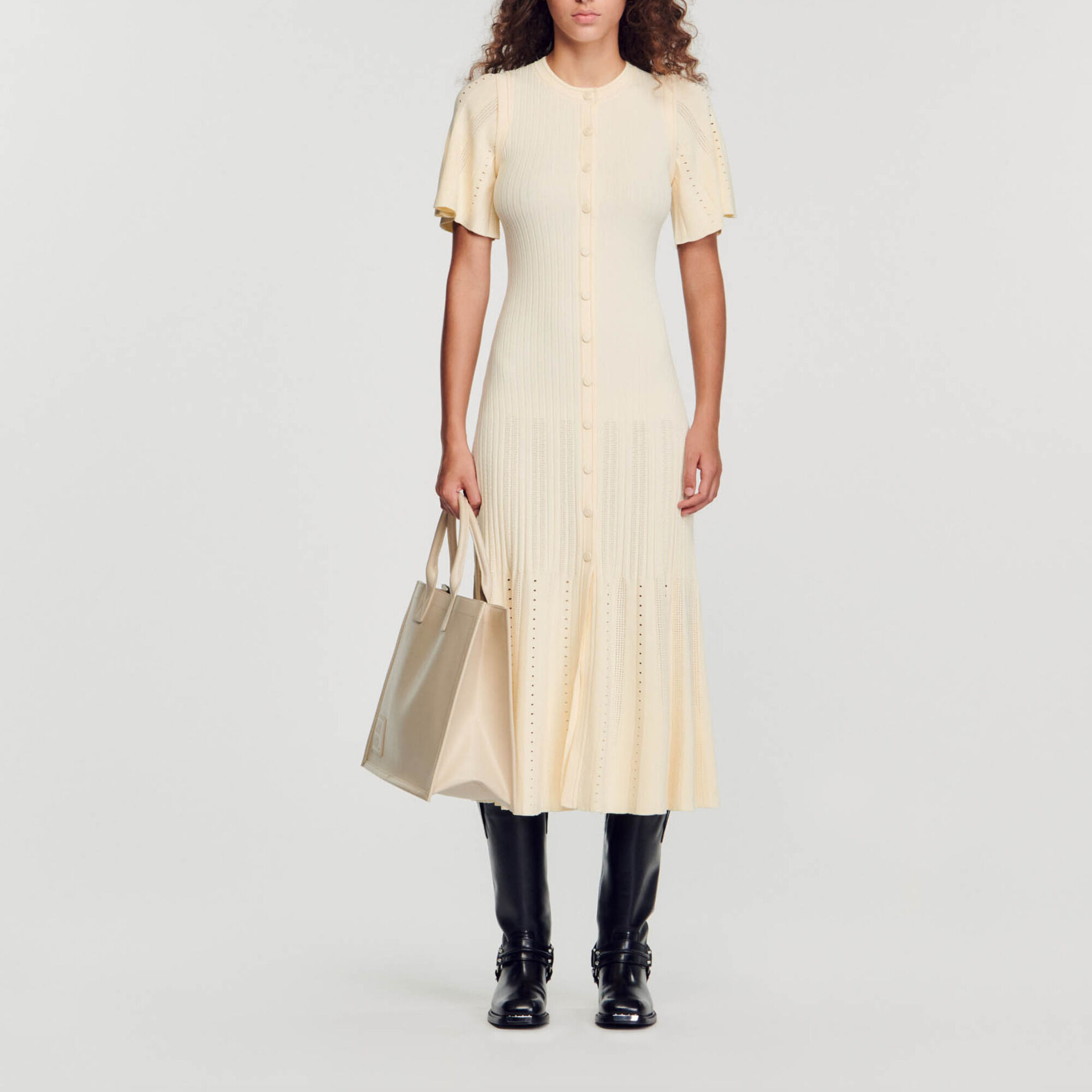 Midi knit dress store