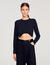 Cropped embroidered T-shirt