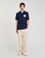 Polo shirt with flower patch