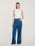 Wide-leg rhinestone jeans