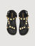 Studded sandals with tread