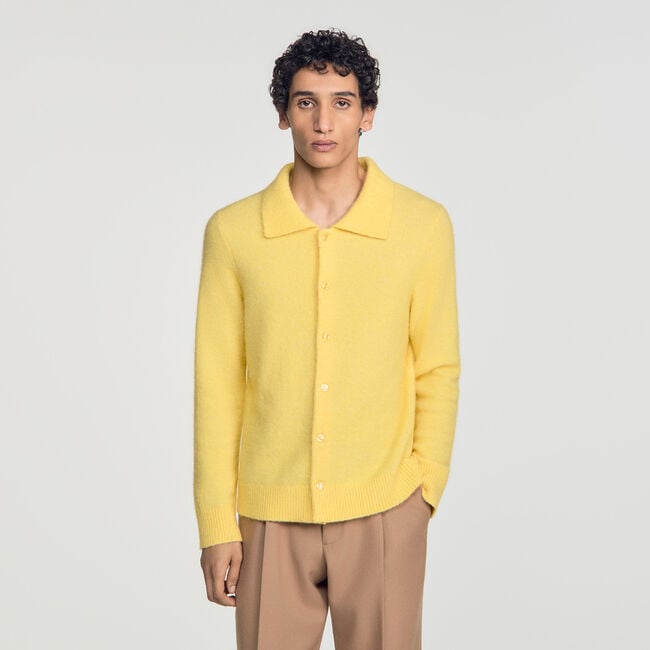 Alpaca and wool cardigan - Men | Sandro