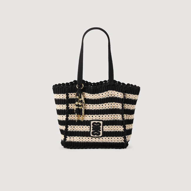 Two-tone crochet bag