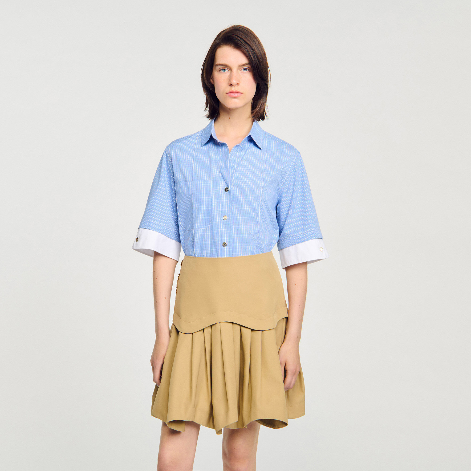 Oversized check shirt