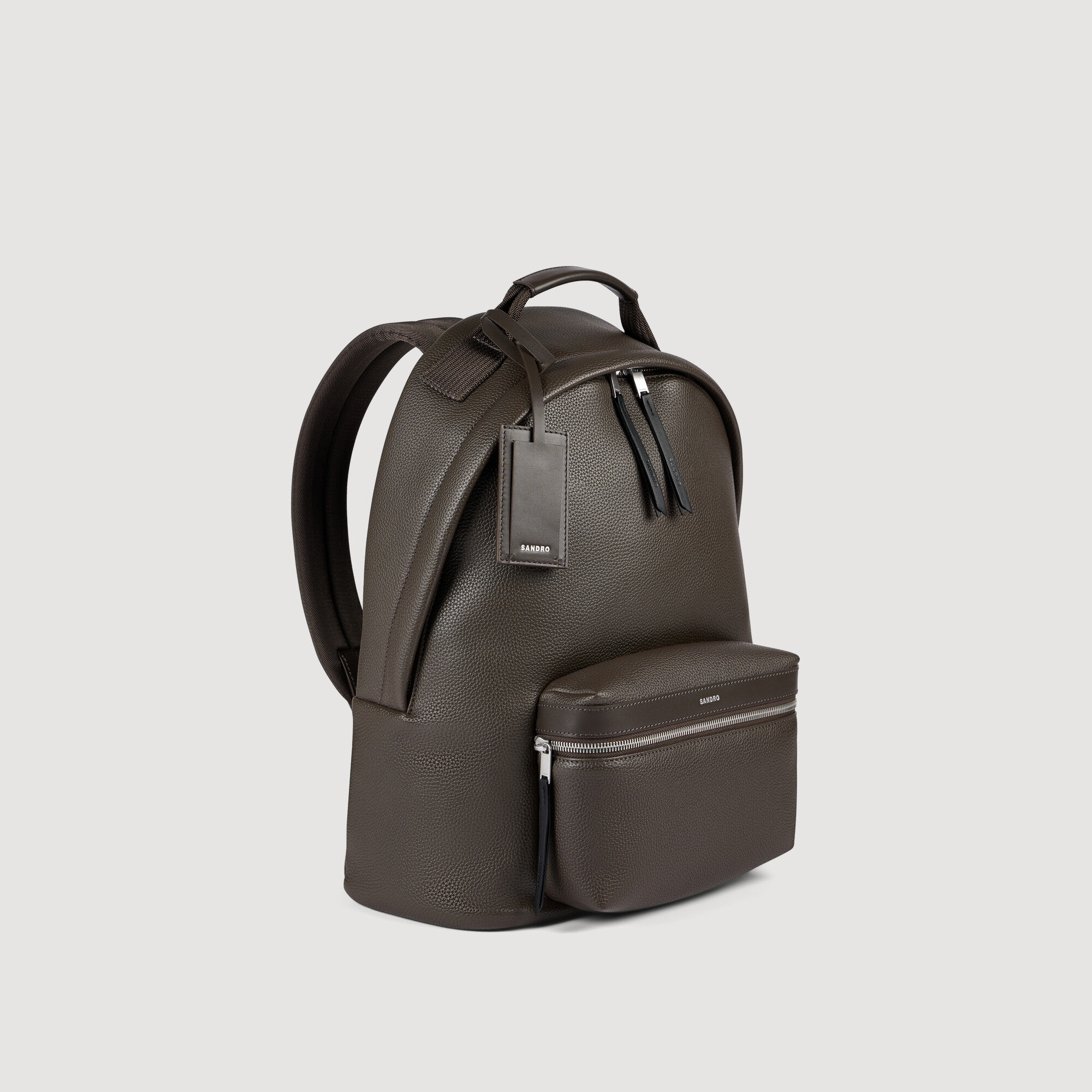 Coated canvas backpack