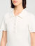 Short knit dress with polo neck