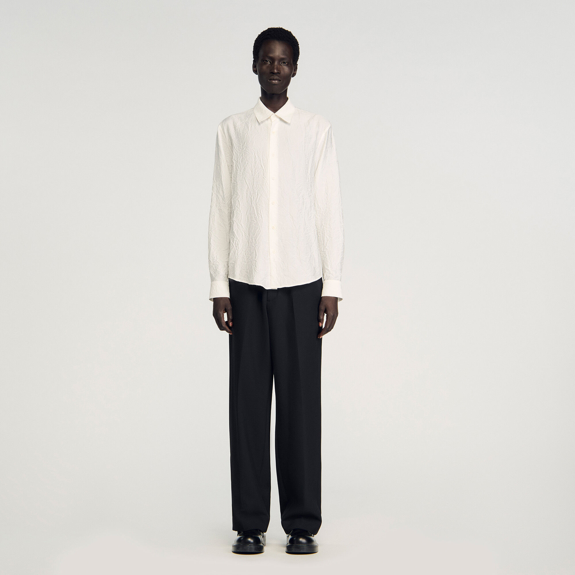 Crinkled effect shirt