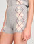 Diamond-pattern knit shorts