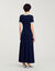 Knit and denim midi dress