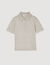 Knitted polo shirt with zip collar