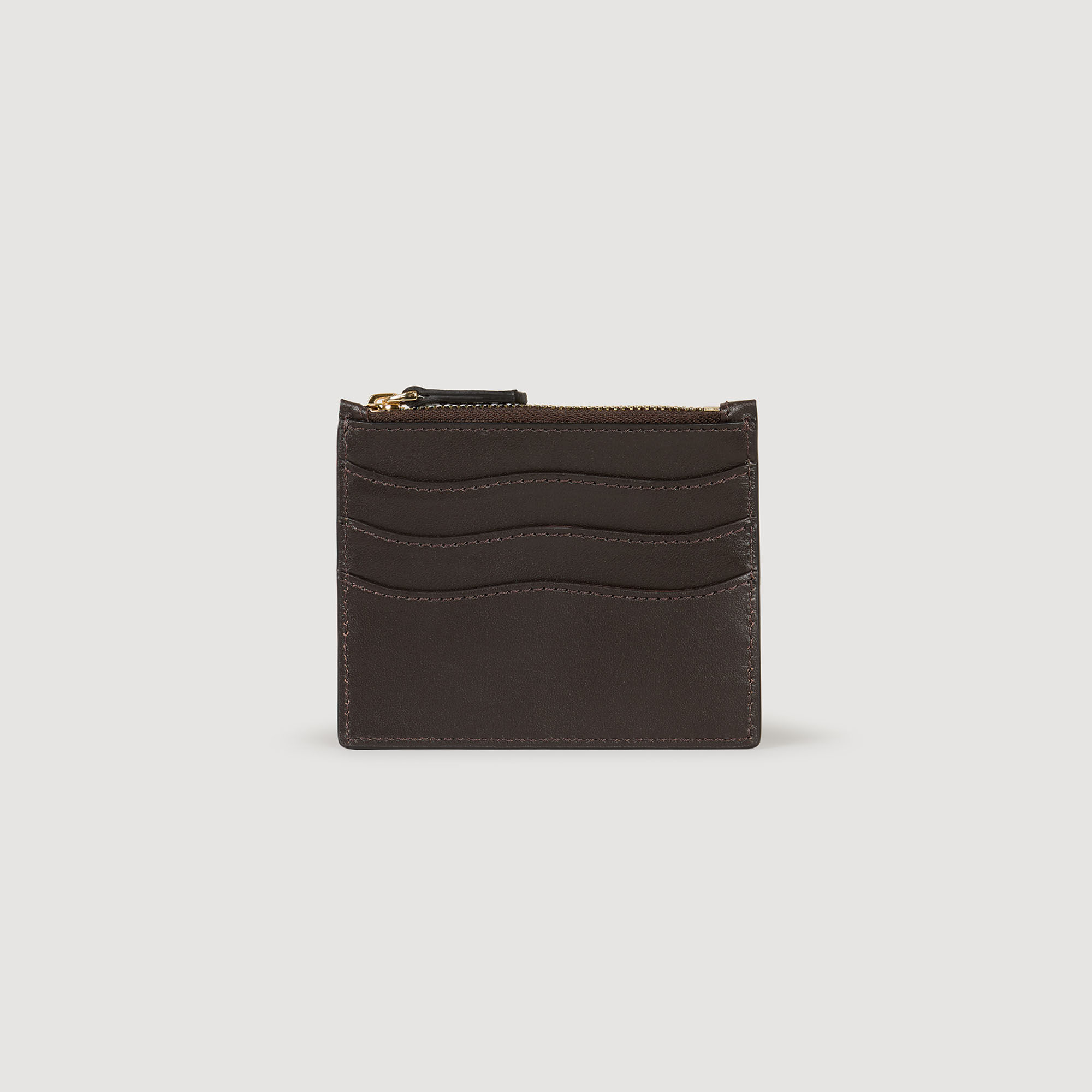Leather and suede cardholder